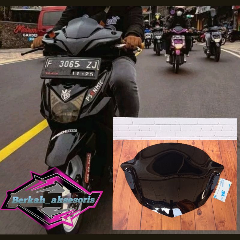 VISOR CARBON HONDA BEAT FI TAHUN 2013 2014 2015