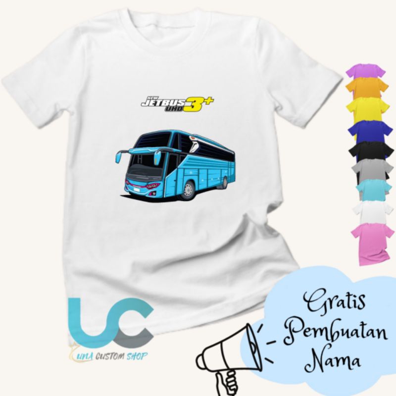 Kaos Bus Pariwisata Anak | Baju Bus Pariwisata Anak | Kaos Anak Sablon | Kaos Anak Custom Terbaru (F