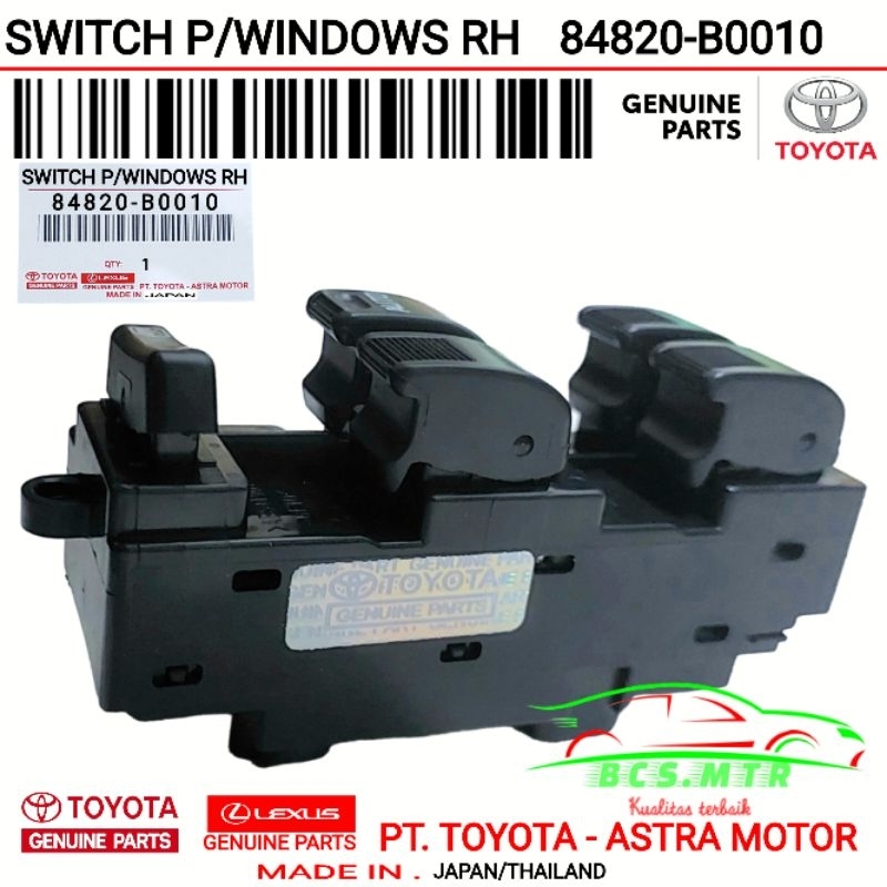 SAKLAR SWITCH POWER WINDOWS KACA PINTU RH KANAN AVANZA/XENIA LAMA 2004-2011 ORI