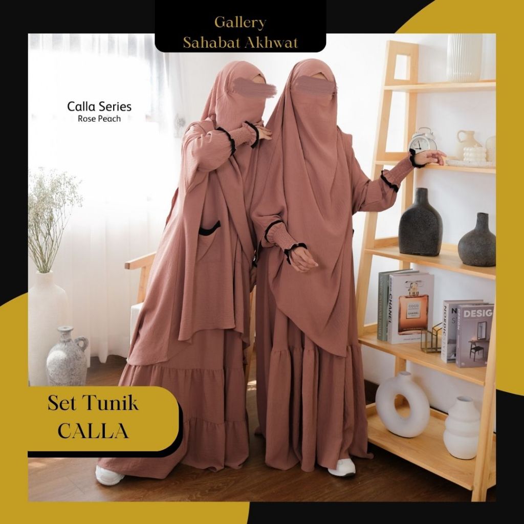 CALLA Set Tunik Khimar by ALFI HURAIYAH klambieakhwat | Tunik set rok jilbab