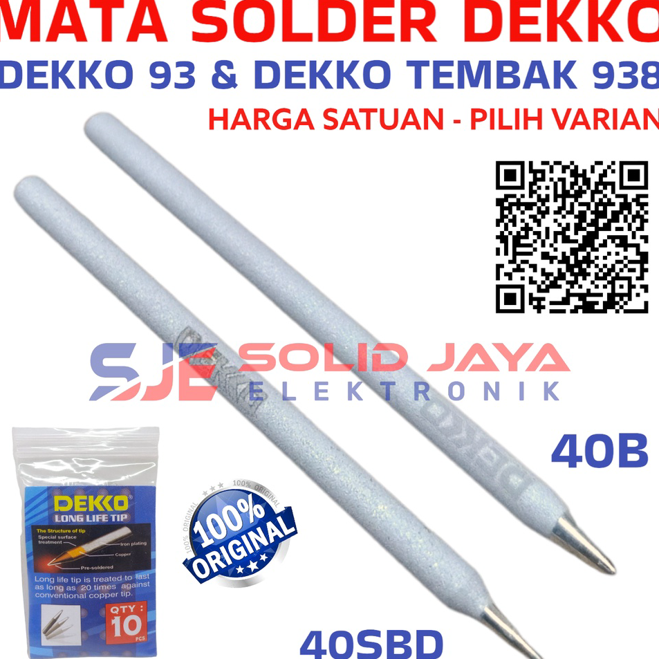 Terbaru MATA SOLDER DEKKO 80W DEKKO 93 DEKO TEMBAK 938 938N 938-N 40B 40SBD MATA PAKU TIP UJUNG SOLD