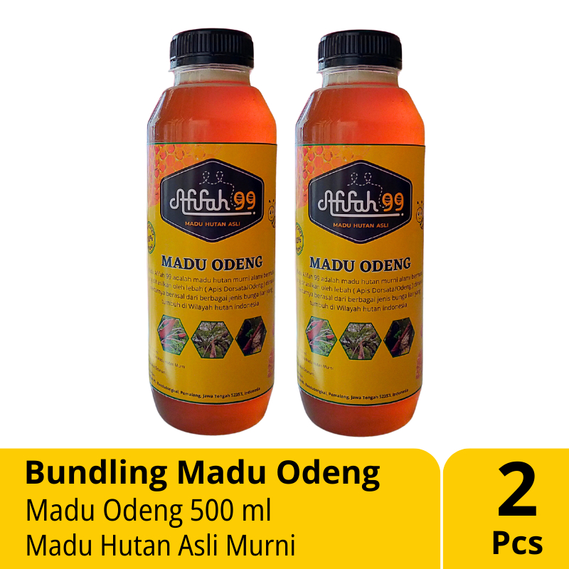 

Bundling 2 Pcs Madu Odeng (500 ml) Madu Afifah 99 - Madu Hutan Asli Murni - Madu Asli