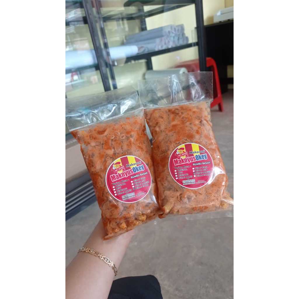 

[MIN BELI 3PCS BISA DI MIX] MAKARONI MAKNYUS BUMBU BASAH KURLEB 150GR