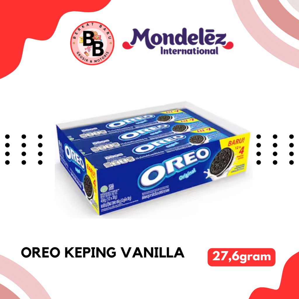 

[BB SNACK] OREO KEPING SACHET PACK 27,6GRAM HARGA PER BOX ISI 12PCS