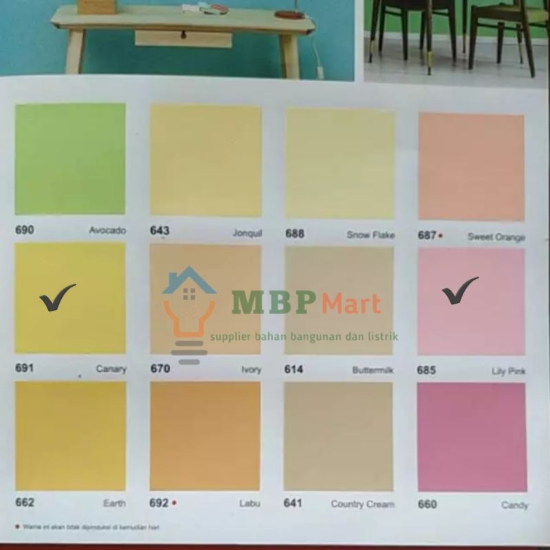 cat tembok aries 20kg cat tembok murah avian