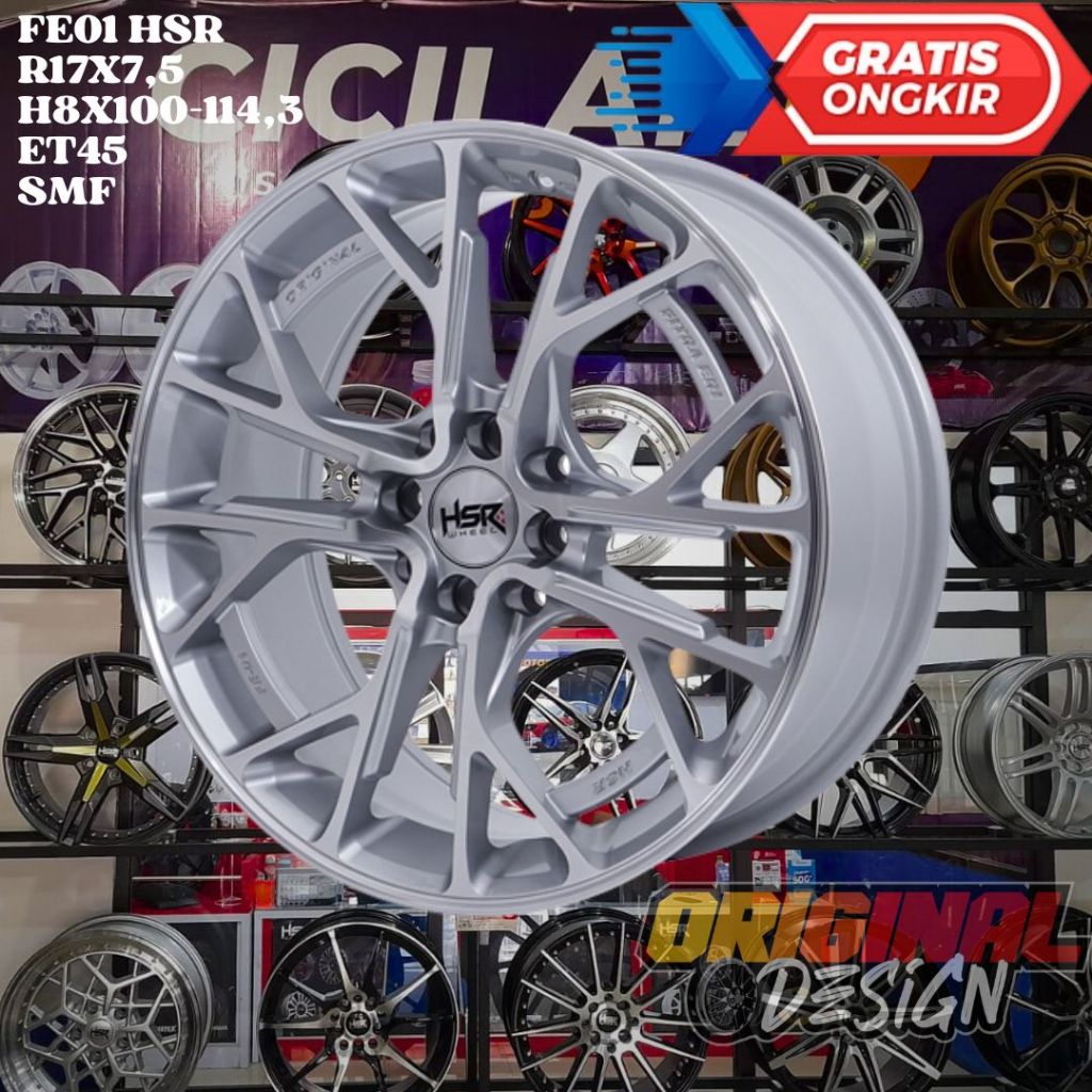 Velg Mobil Ring 17 HSR FE01 R17 Untuk Galant Accord VTI Sirion Mobilio