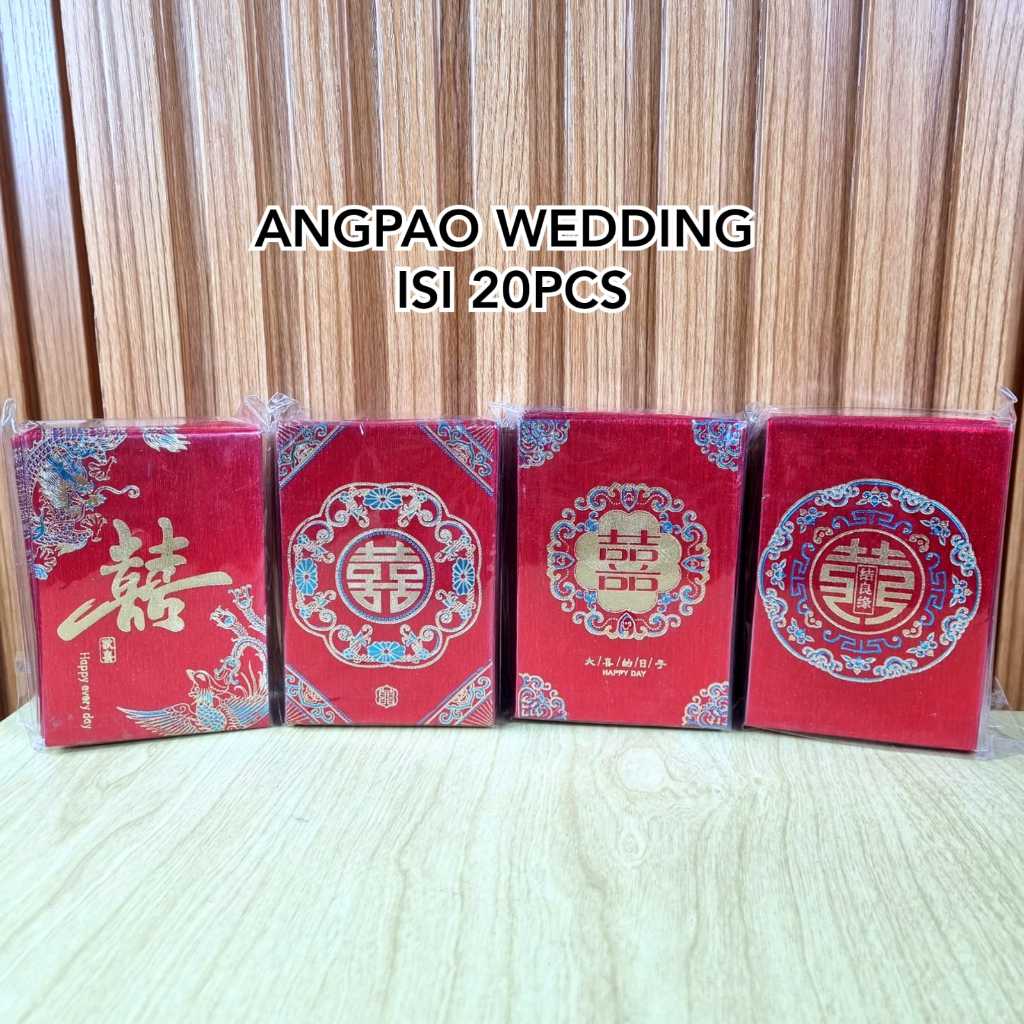 

Isi 20pcs - Angpao Shuang Xi - Angpao Wedding Chinese - Angpao Pernikahan Sangjit - Ampao Xuangxi - Angpao Lamaran
