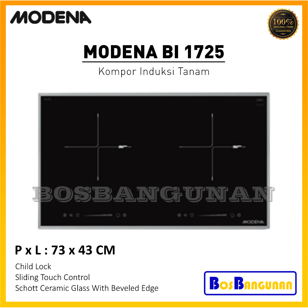 Kompor Induksi MODENA BI1725 / Kompor Induksi Tanam MODENA / Built in Hob MODENA BI 1725