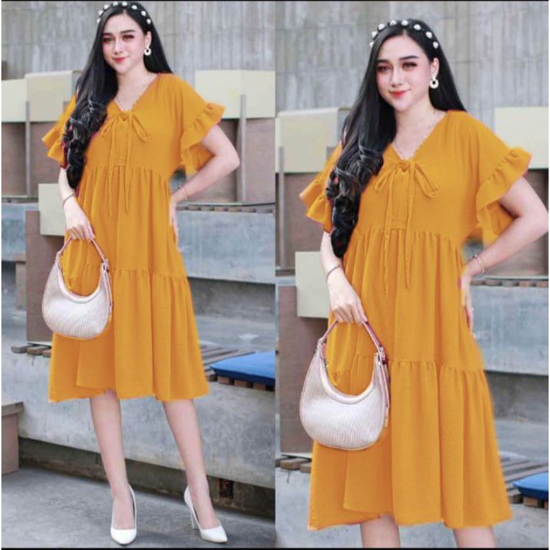 DASTER TWILL POLOS PAKAIAN WANITA DASTER MINI DRESS