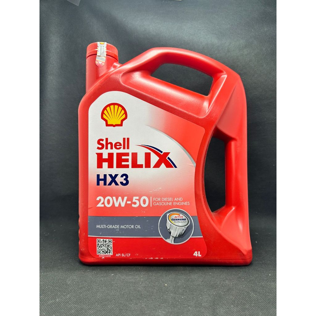 Oli Shell Helix HX3 20W50 4 Liter Oli Mobil Bensin ORIGINAL