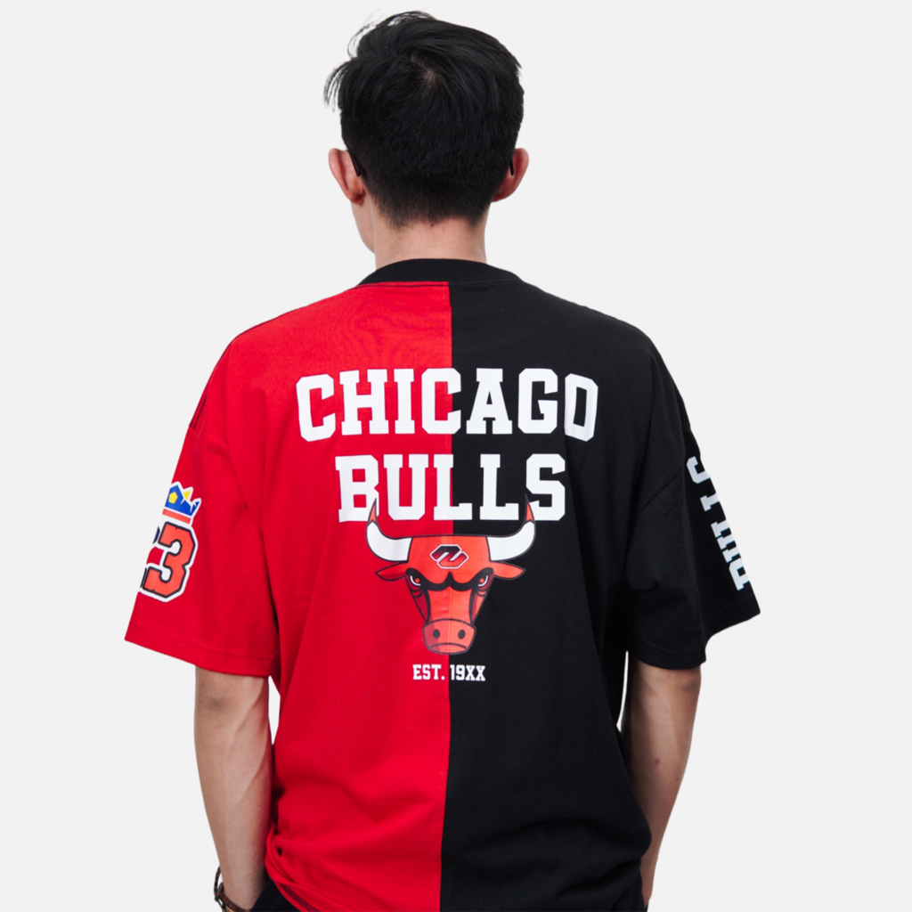 Kaos Oversize Zephyrs Bulls Combine Two Collor Heavy Cotton 20s
