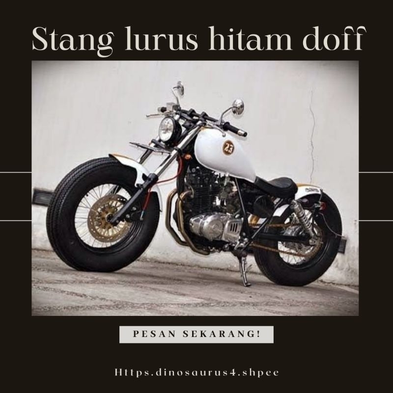 stang custom lurus- stang lurus hitam doff