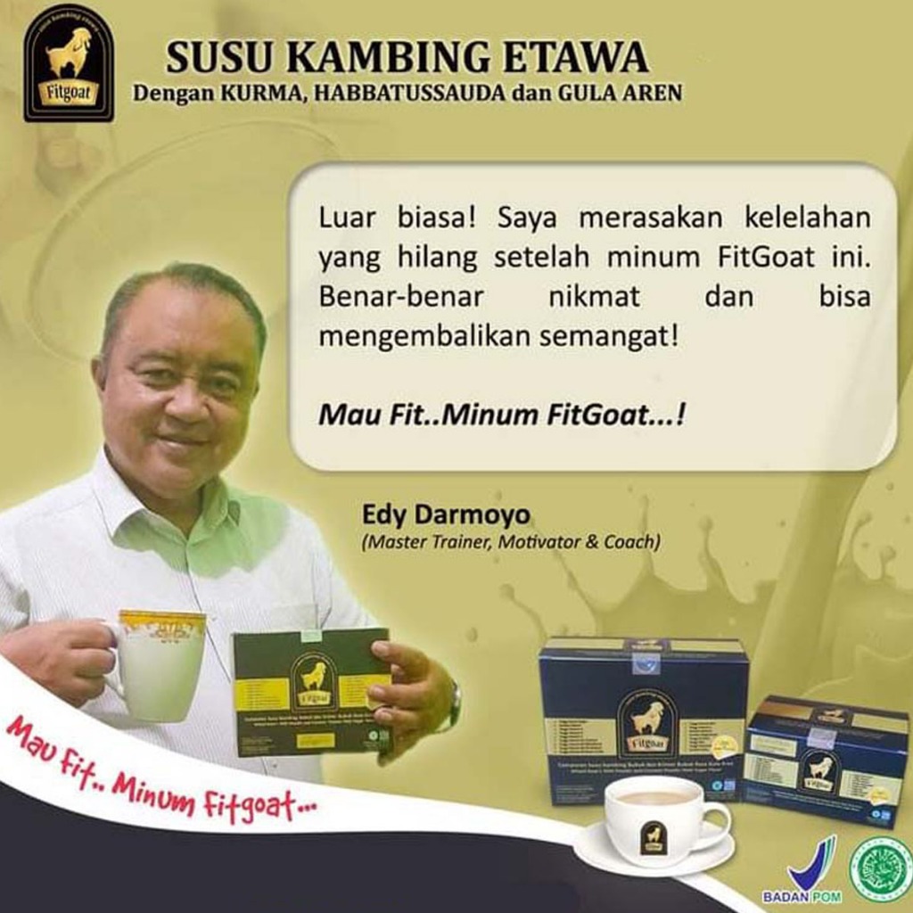 

Fitgoat Susu Kambing Etawa dengan Gula Aren, Kurma dan Habbatussauda