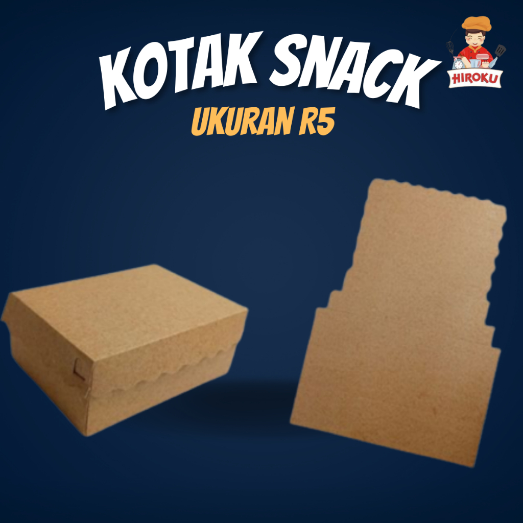 

BOX KRAFT / Kotak Snack Ukuran R5 Coklat