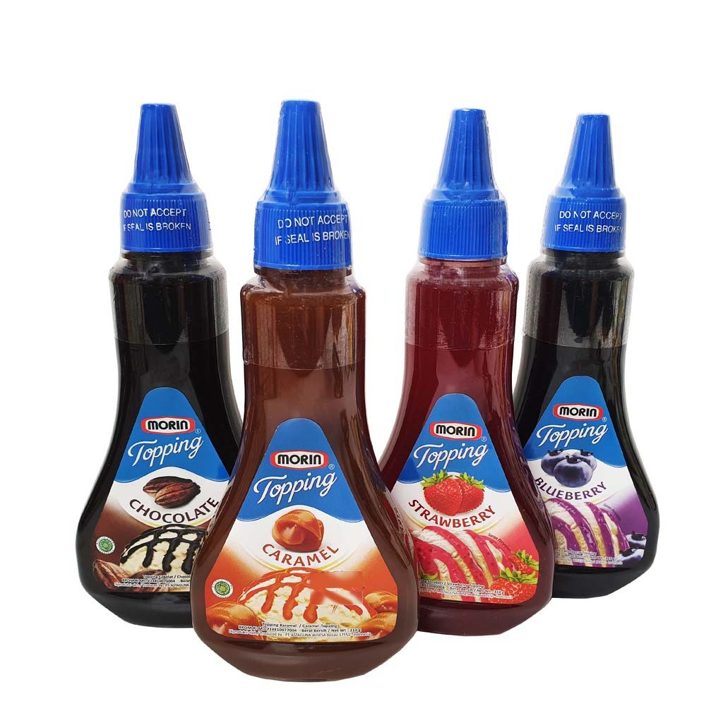 

Morin topping 310g / caramel topping morin 310g / chocolate topping morin 310g / strawberry topping morin 310g / blueberry topping morin 310g