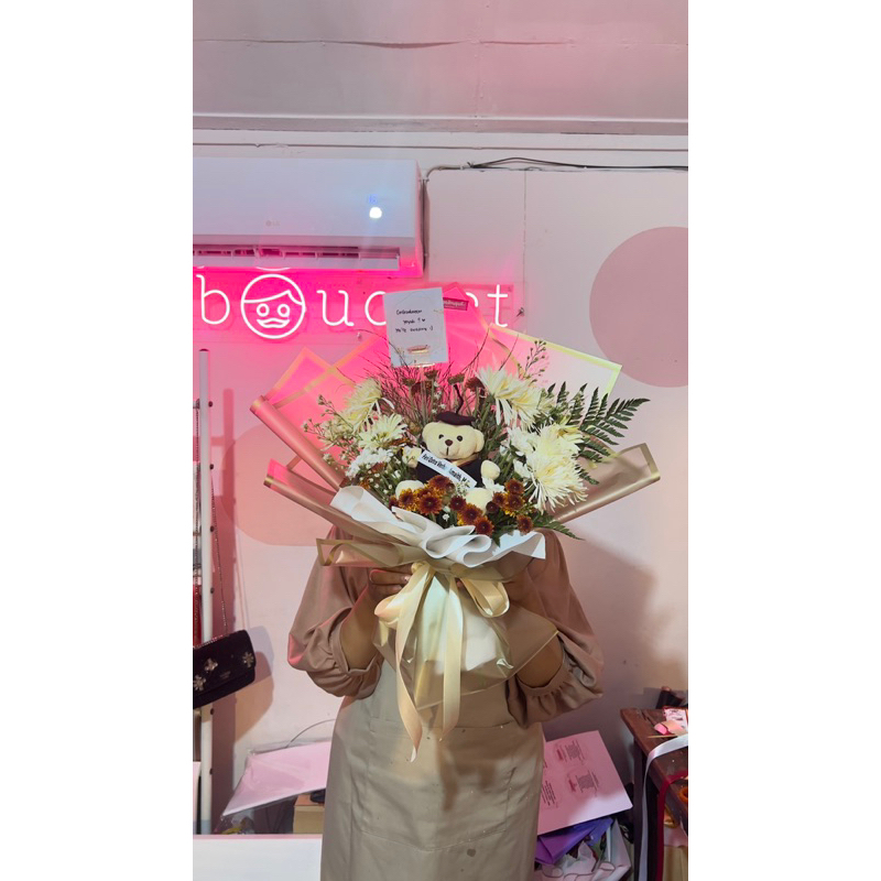 BUKET WISUDA SIAP KIRIM INSTAN AREA JOGA | BUNGA WISUDA | BUNGA JOGJA | FRESH FLOWER | TOKO BUNGA JO