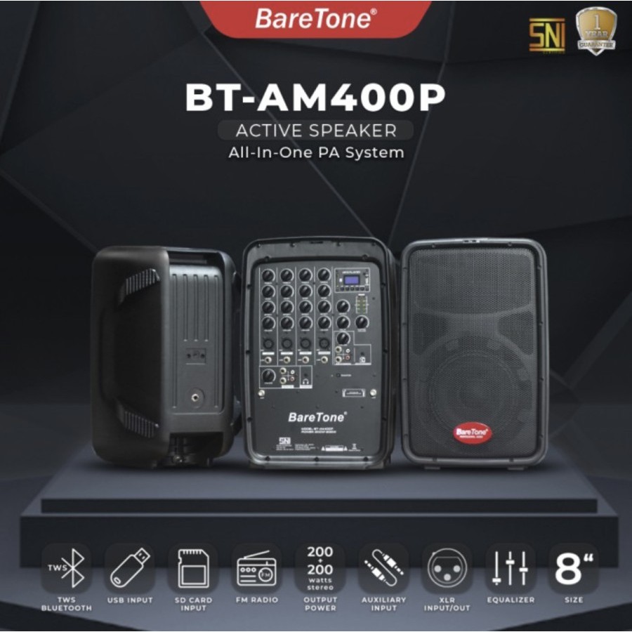 Speaker Baretone AM400P / AM 400P / AM-400P - ORIGINAL GARANSI RESMI