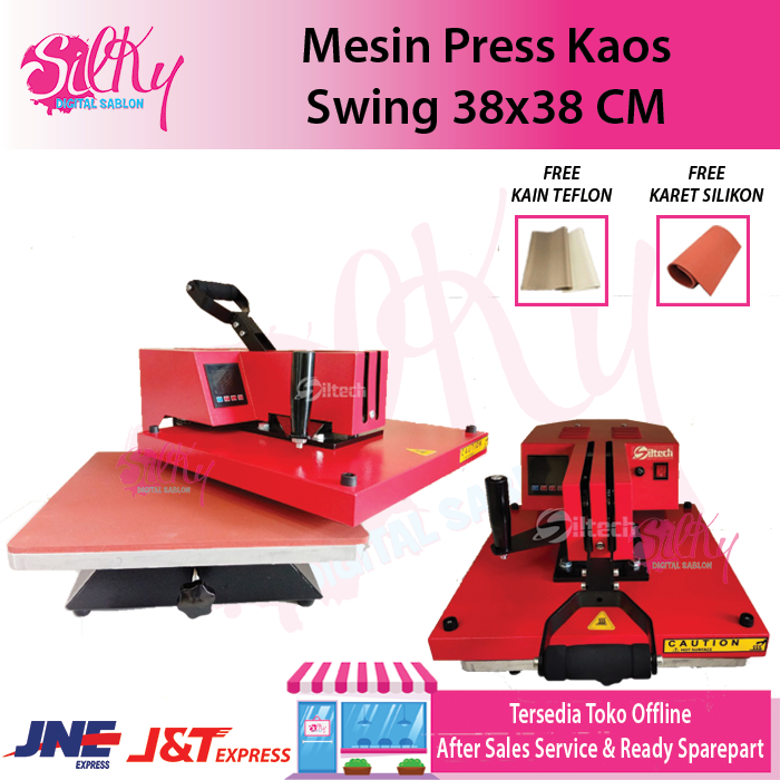 Mesin Press T Shirt Swing 38x38 ( Mesin Press Kaos Geser ) | Sablon DTF, DTG, Sublimasi, Transfer pa