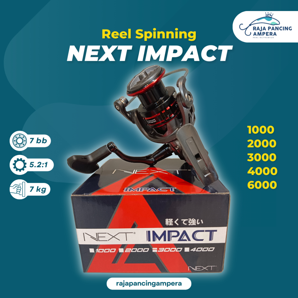 Reel Spinning Next Impact Kerekan Pancing Besi Murah