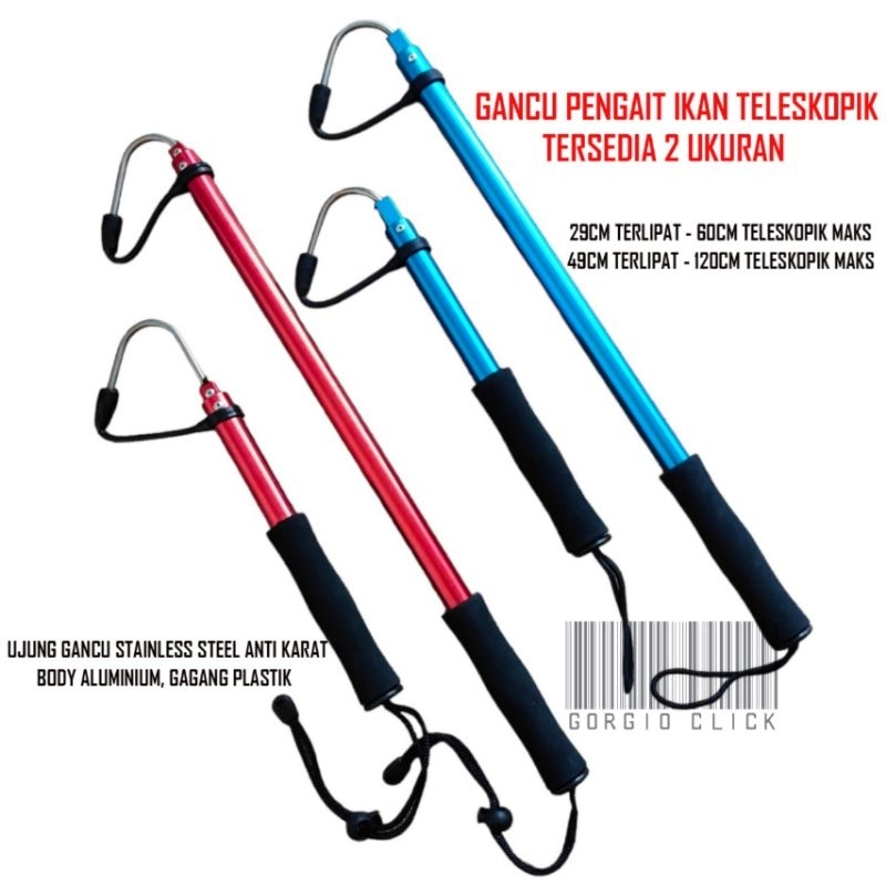 Ganco Pengait Gancu Ikan Teleskopik