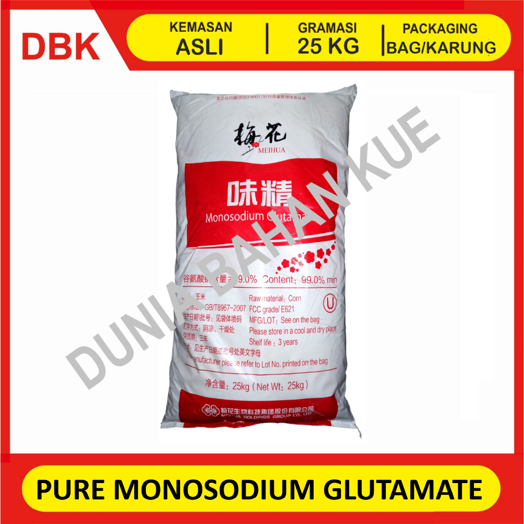 PURE MONOSODIUM GLUTAMATE / MSG / PECIN / MICIN / VETSIN MURNI || 25 KG