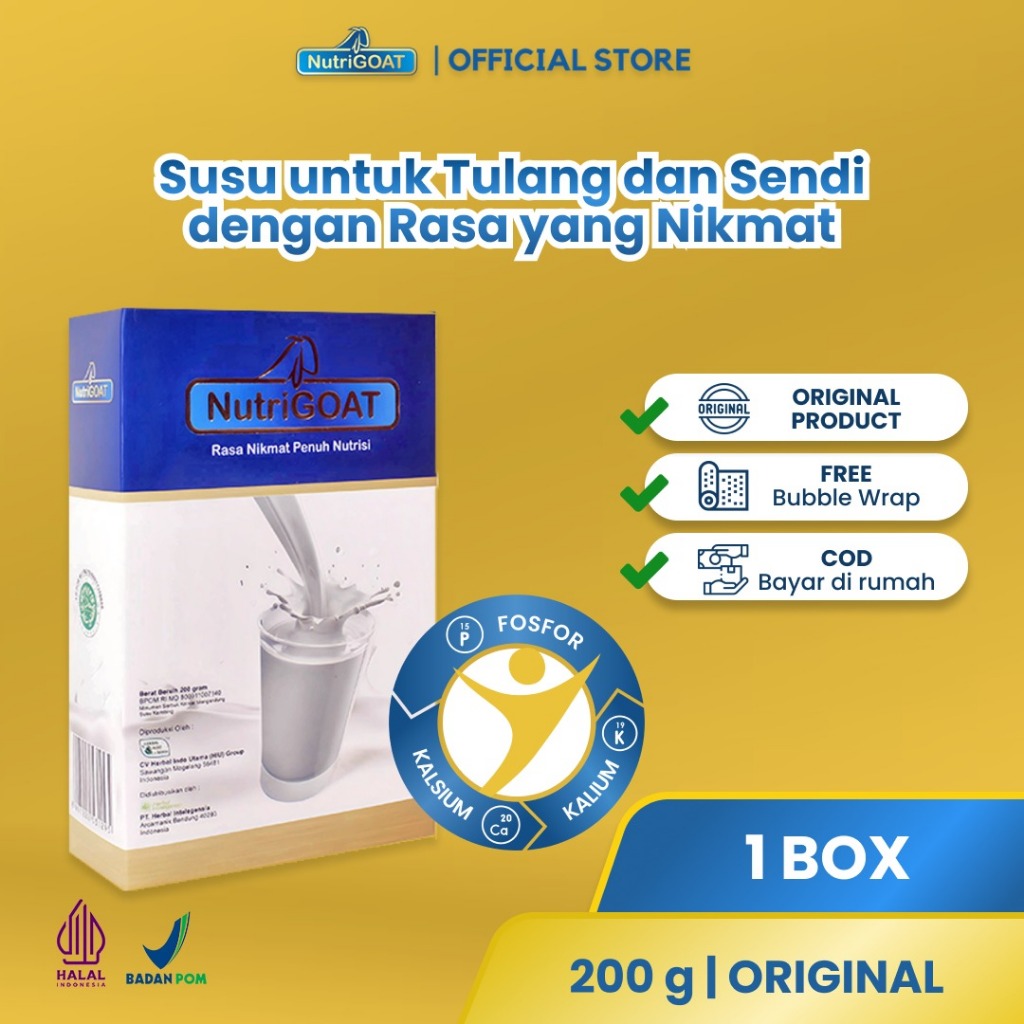 

Nutrigoat Original Susu Kambing Etawa Bubuk Untuk Meredakan Sakit Tulang