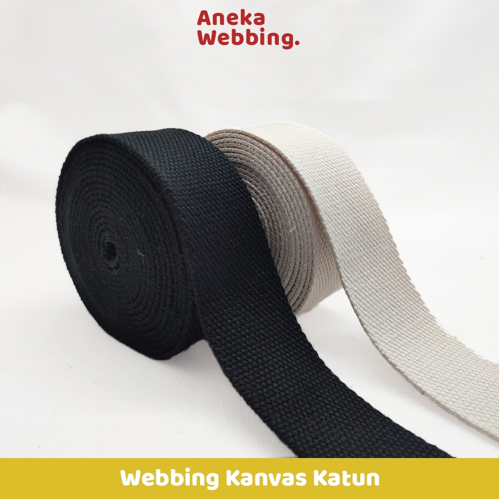 Webbing Kanvas Katun 3.8 cm ketebalan 1.7mm