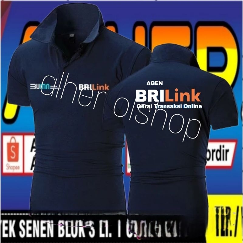 lengan pendek kaos agen brilink baju agen brilink kaos kerja agen brilink kaos kerah agen brilink ka