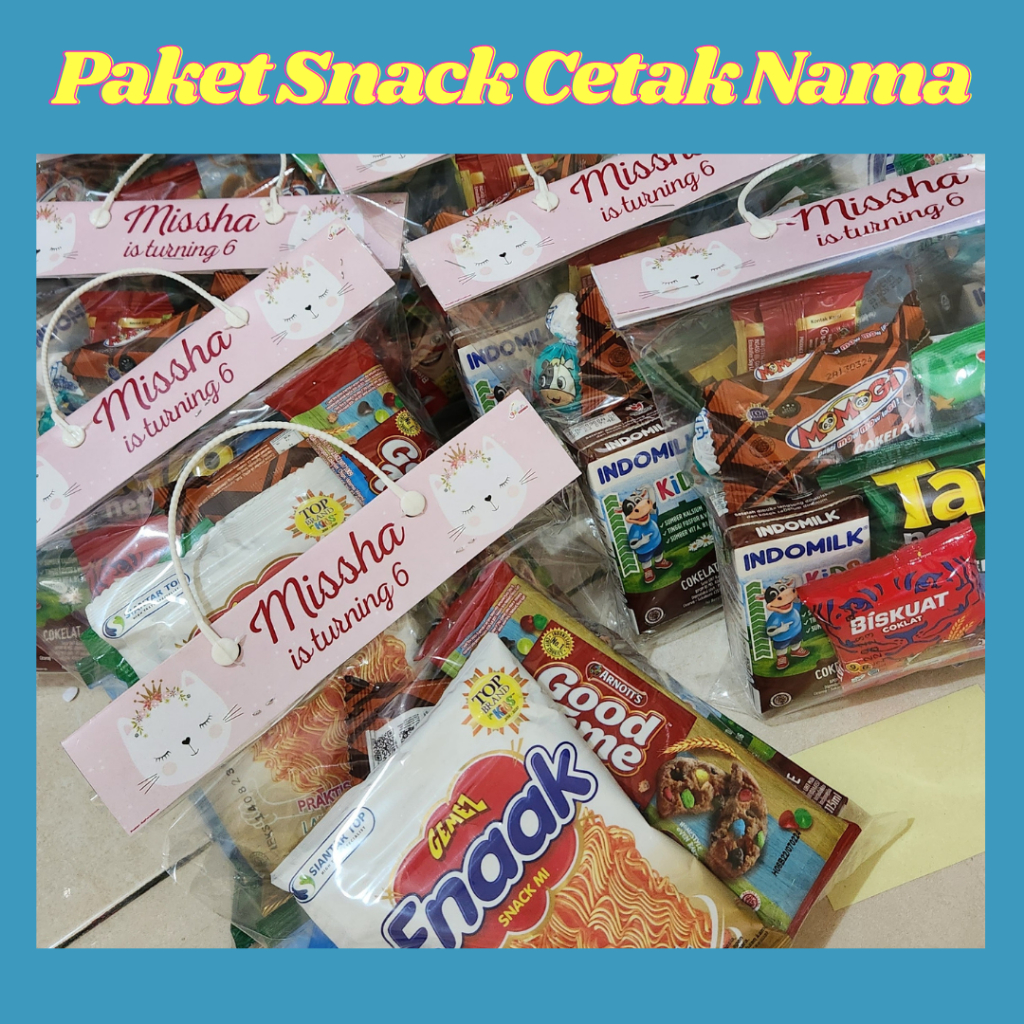 

Paket Goodie Bag Ultah Anak Bingkisan Snack Praktis Terkemas Rapi Dalam Berbagai Varian Kemasan