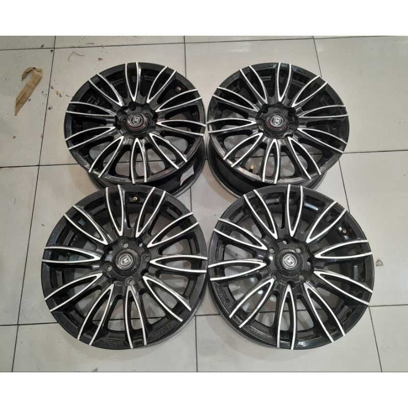 Velg Bekas Mobil Milano R15 Hole 4X100/14,3 Cocok Jazz Wuling Freed Mobilio Livina Kijang Brio calya
