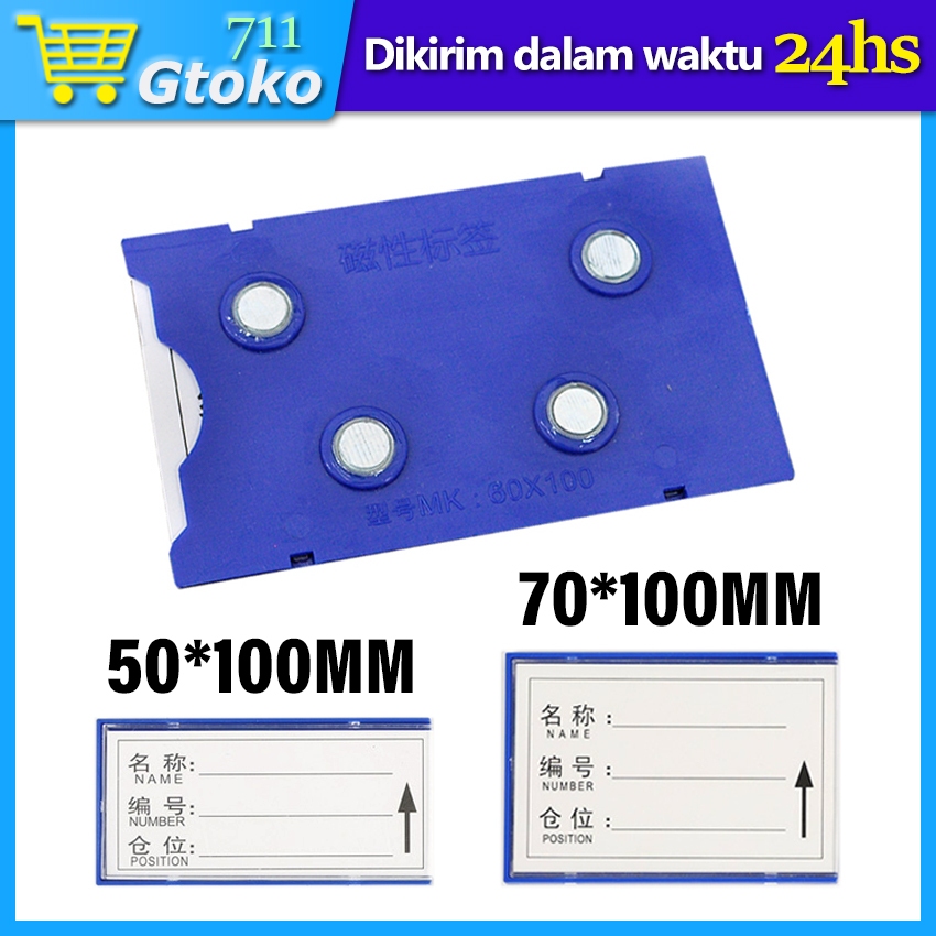 

5Pcs Price Tag Holder Magnet Label Harga Magnetik Rak Gondola Minimarket Supermarket