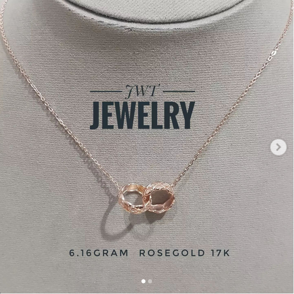 KALUNG EMAS FASHION COCO INTERLOCK RING BULAT JENNIE BLACKPINK