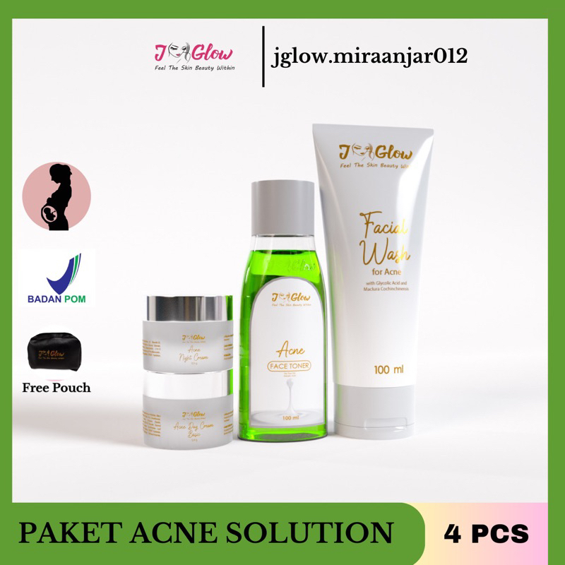Jglow acne solution perawatan kulit wajah berjerawat dan berminyak