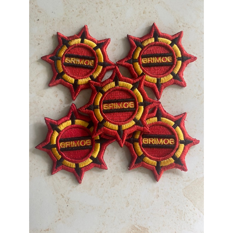 Logo Roda gila brimob bordir Timbul