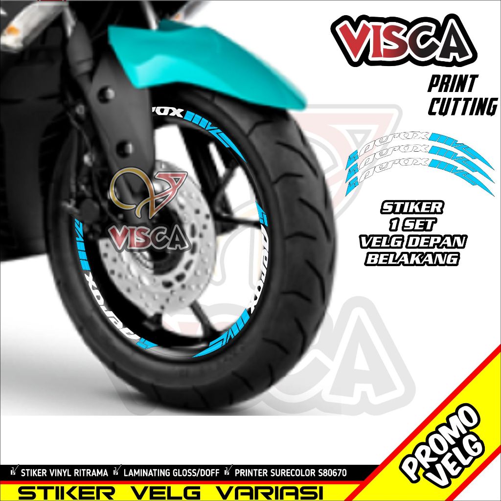 Stiker Velg List Velg Motor Stiker Velg Aerox Variasi Aerox Abstrack