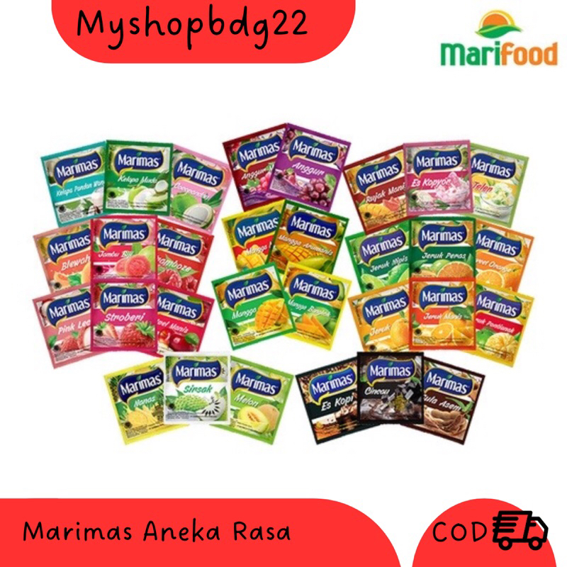 

Marimas Minuman Serbuk Instant Aneka Rasa Kemasan Rencenbg isi 10 Pcs