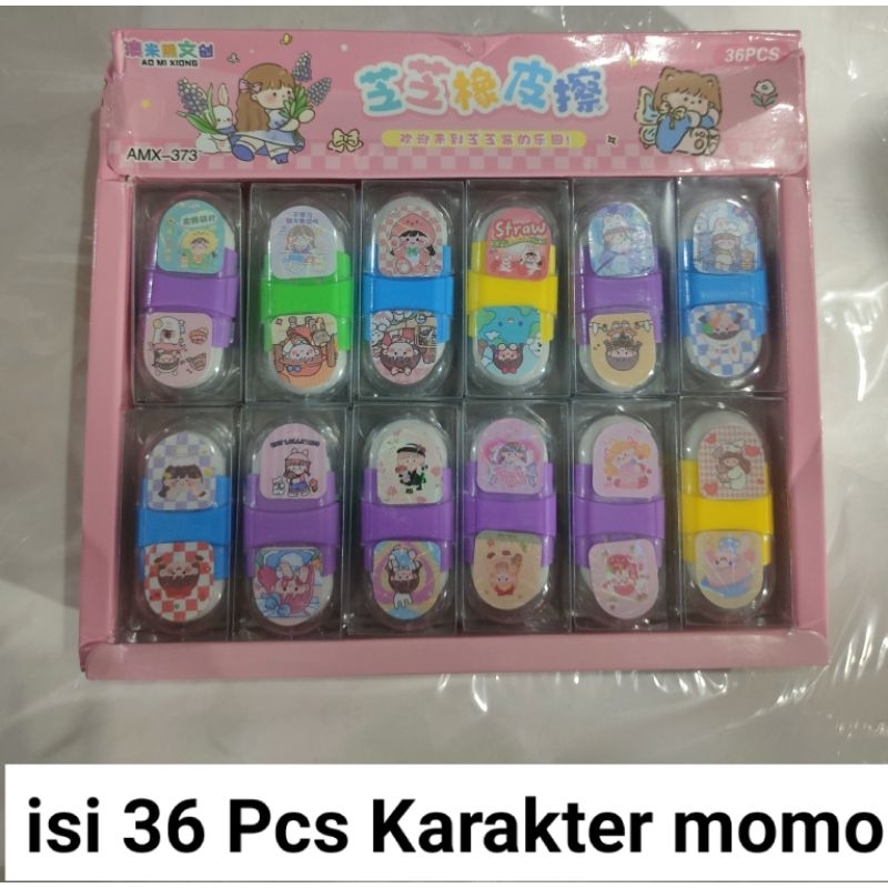 

D3W! penghapus Oval Box Mika Momo 36pc