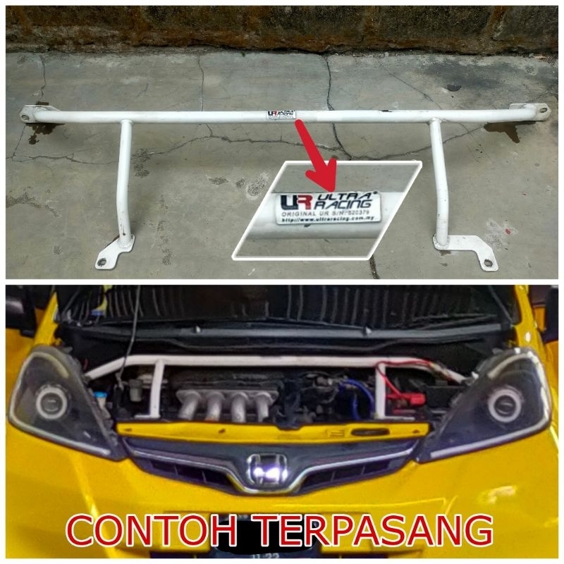 Front Strut Bar Ultra Racing 4 point Honda Jazz Ge8