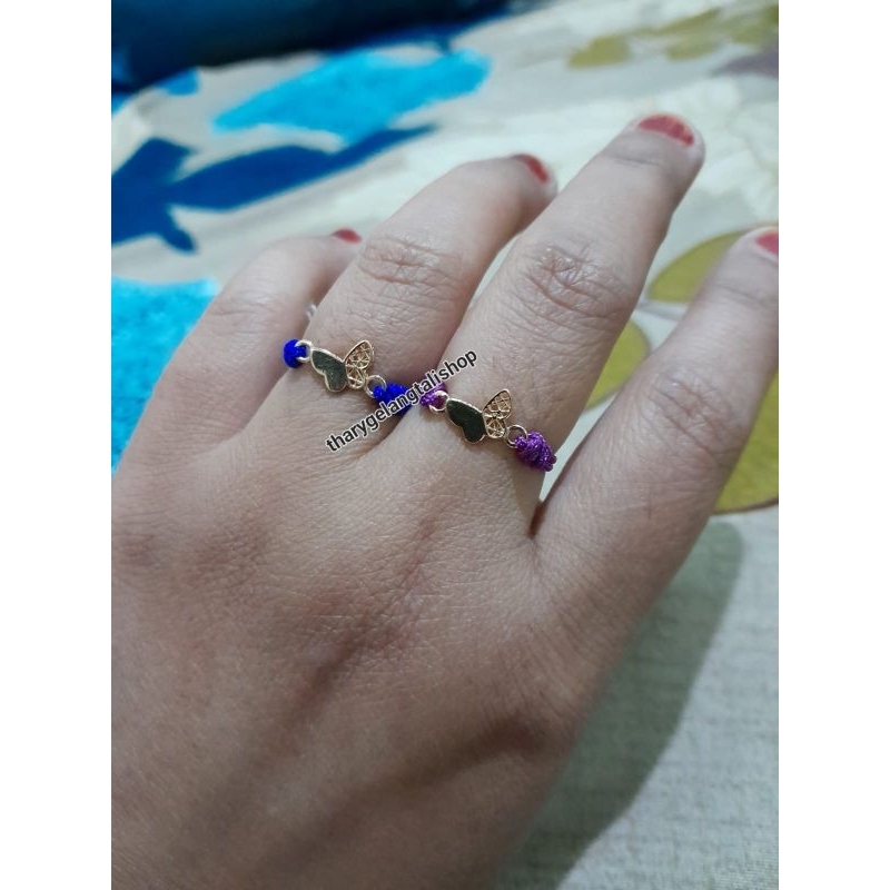 Cincin Tali Liontin Kupu kadar 10 Karat Semar nusantara