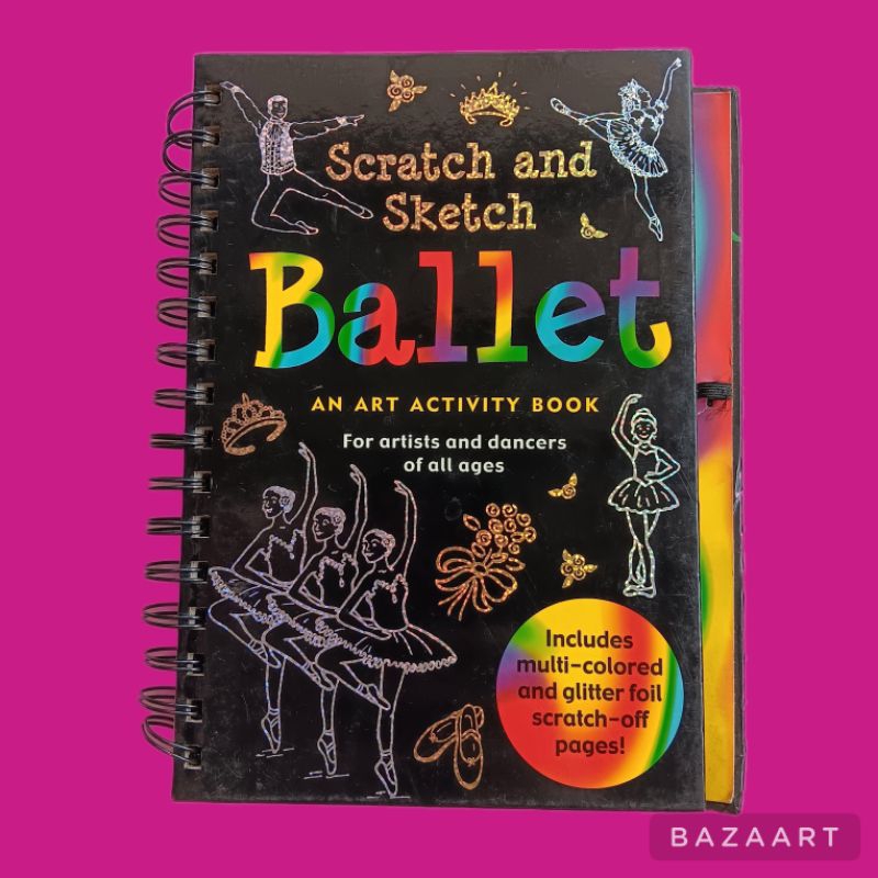 buku aktivitas anak import bahasa inggris murah Scratch and Sketch Ballet