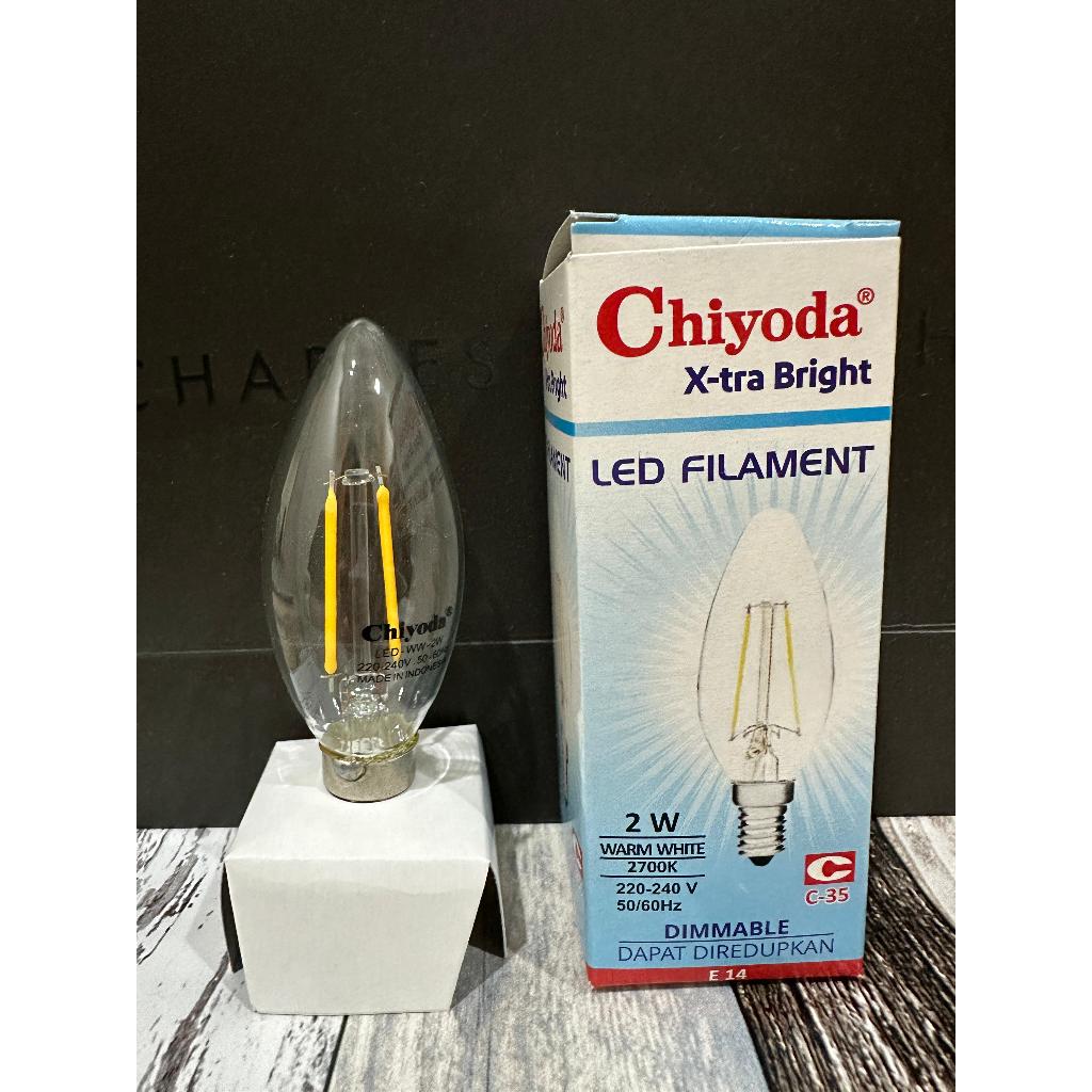 LED Candle Filament Chiyoda E14 Dapat Diredupkan Dimmable 2W 4W 6W