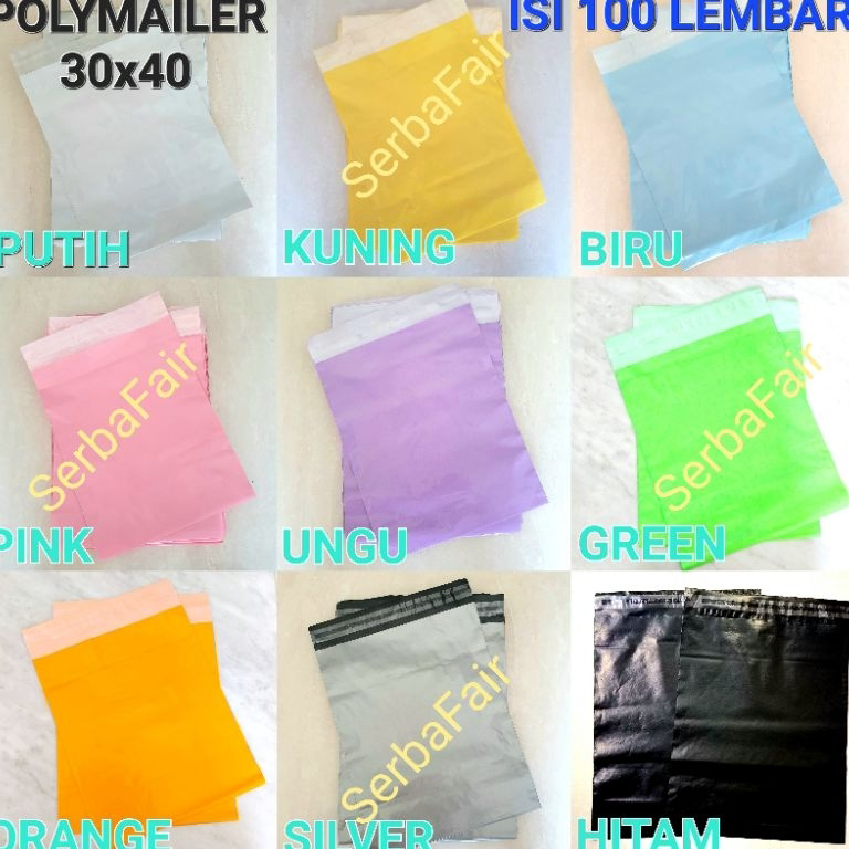 

1.1 Flash Sale Polymailer Warna 30x40 / Poly Color Amplop Lem Seal / Plastik Packing MURAH ISI 100
