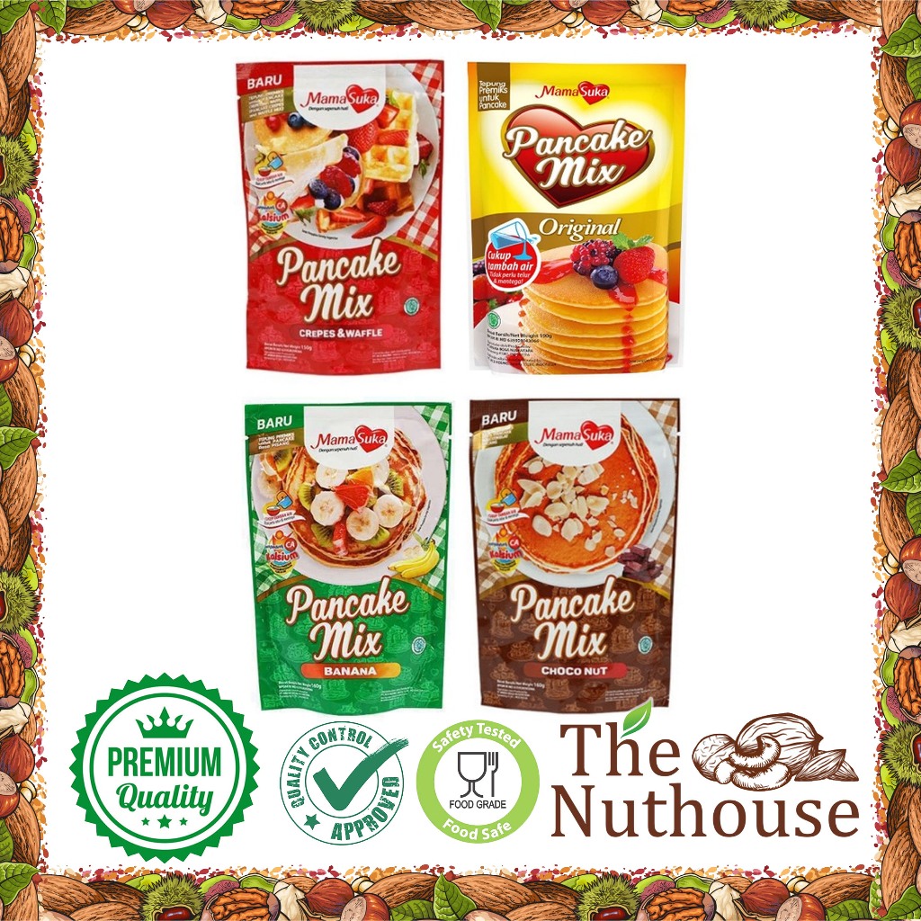 

MamaSuka Tepung Premix Pancake Mix Original / Banana / Choco Nut [HALAL]