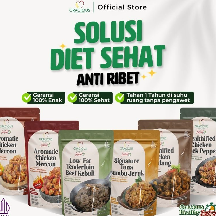 

☇✯✱ GRACIOUS HEALTHY INSTANT [Makanan Siap Saji , Tanpa Bahan Pengawet, Tahan Hingga 6 Bulan, Praktis Untuk di Konsumsi] Best Seller