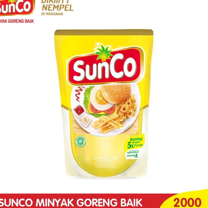 

Diskon SUNCO Minyak Goreng Kemasan Pouch Refill 2 LITER Stok Banyak