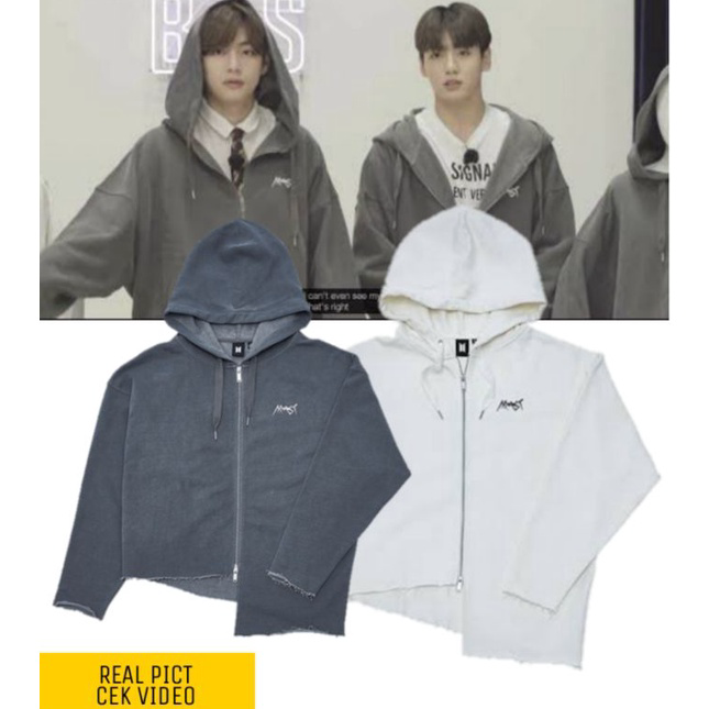 TOP SALE ZIP UP Hoodie Jungkook ARMYST un official ready 3xl CROP ( tanpa PRE ORDER)