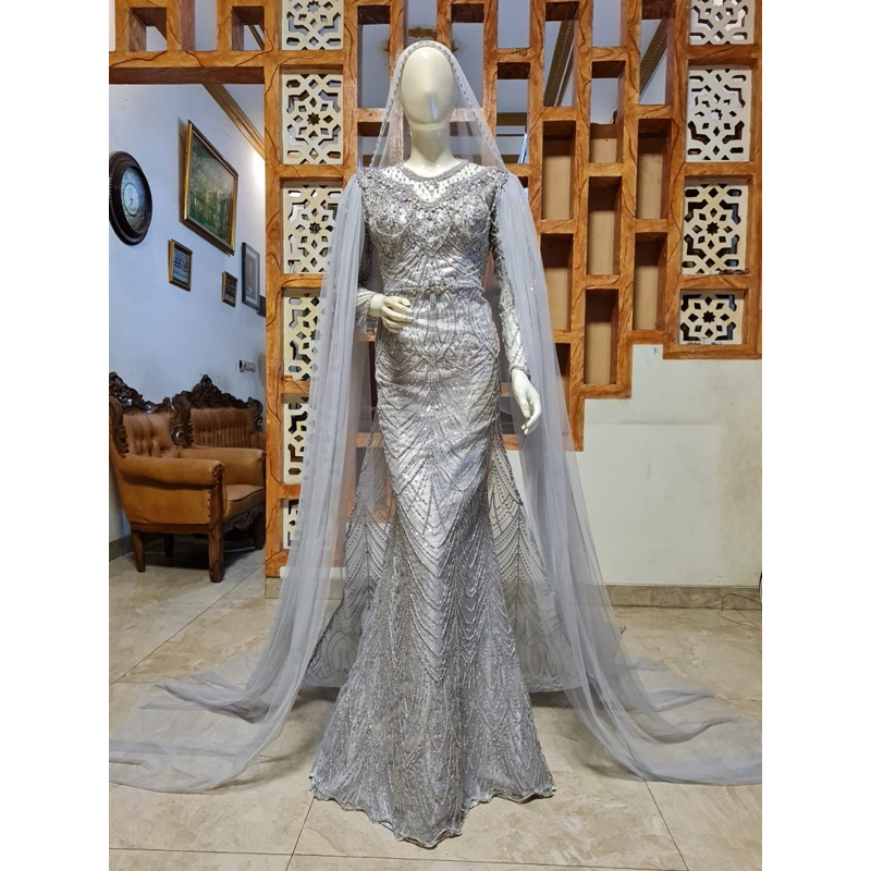 GAUN PENGANTIN EKOR CHEONGSAM PREMIUM