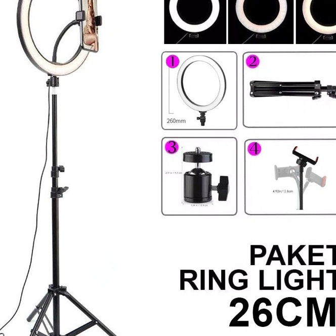 TREND RODUCT Ring Light Tripod Selfie Led Holder Tripod 2.1m Lampu Cocok untuk Live Stremer/ make up