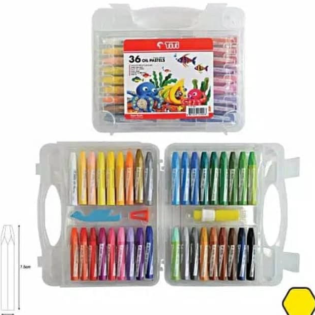 

☊✵ Crayon Titi Oil Pastel Asli 36 warna