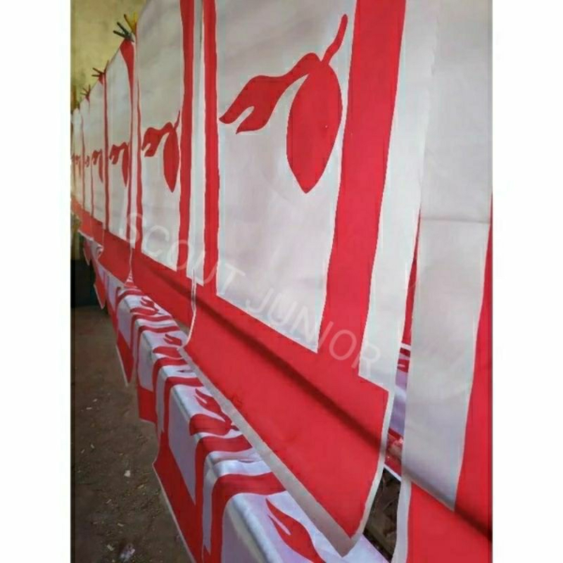 BENDERA TUNAS BESAR /  BENDERA WOSM TERBARU KECIL BENDERA KITRI BENDERA PRAMUKA ( Bijiian )